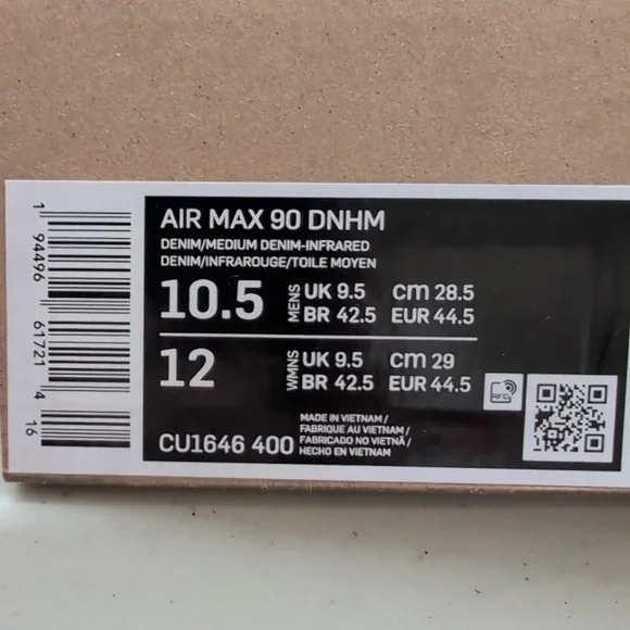 Nike Air Max 90 x DNHM Special Edition - Infrared - Men Size 10.5 ( CU1646-400 )